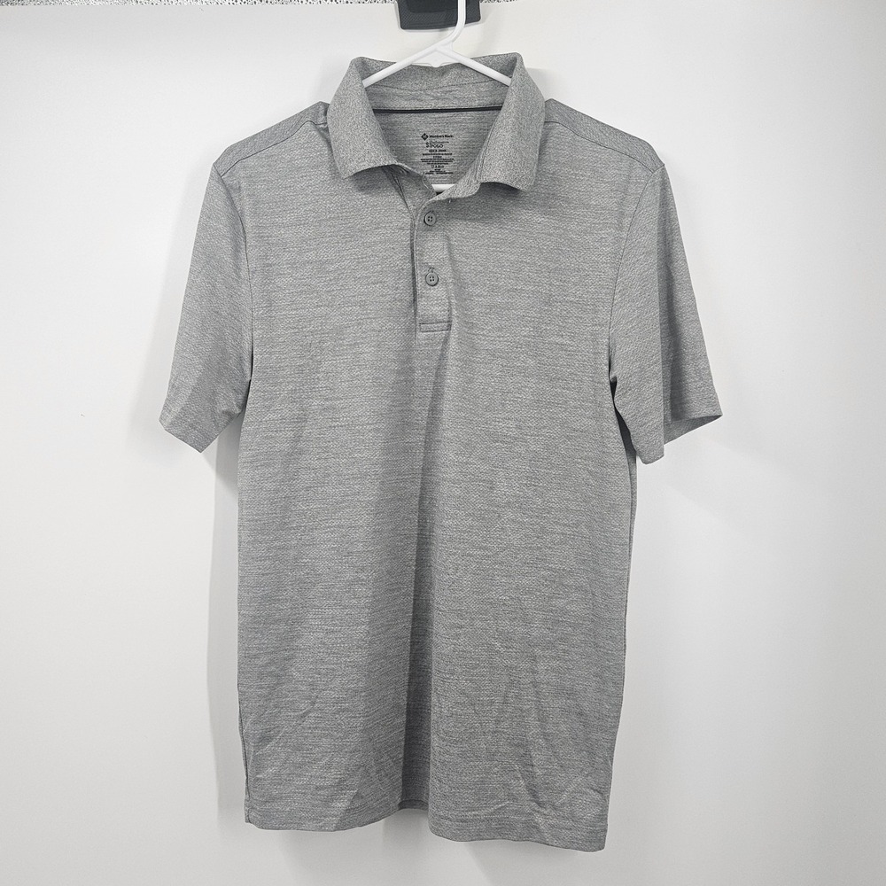 Members Mark Mens Size Small Soft Polo Golf Shirt Short Sleeve Gray